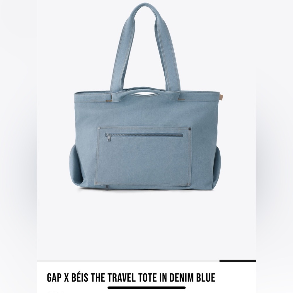 BEIS x GAP NWT Light Blue Jean/ Jeans Tote Bag - Picture 8 of 10